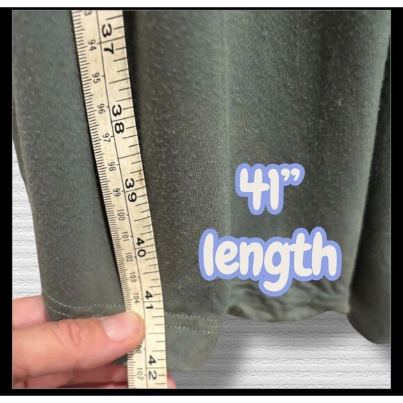 Caden Lane Bamboo Maternity Nursing Robe Wrap Dress One Size Green - Picture 4 of 6